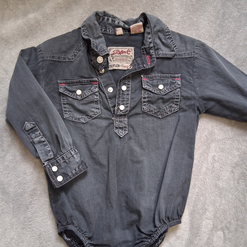 Rafter C Pearl Snap Onesie Size 18 Months